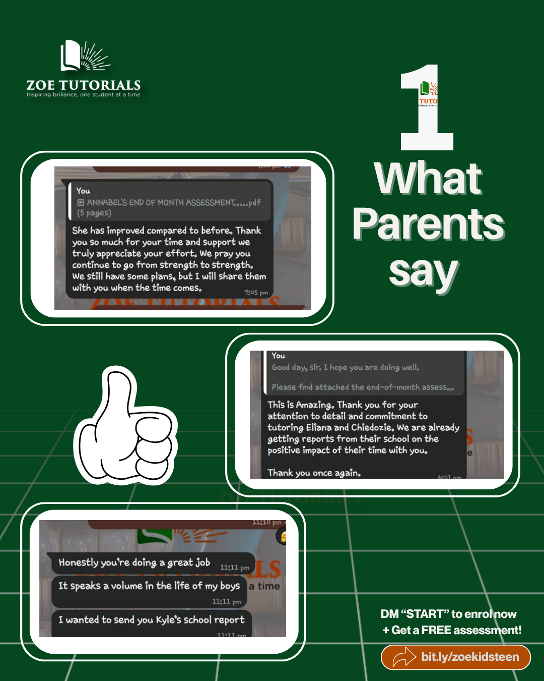 Parent testimonial 1